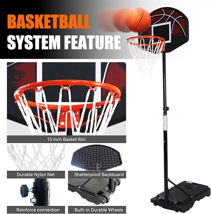 Winmax - Youth 28-inch Adjustable Basketball Hoop