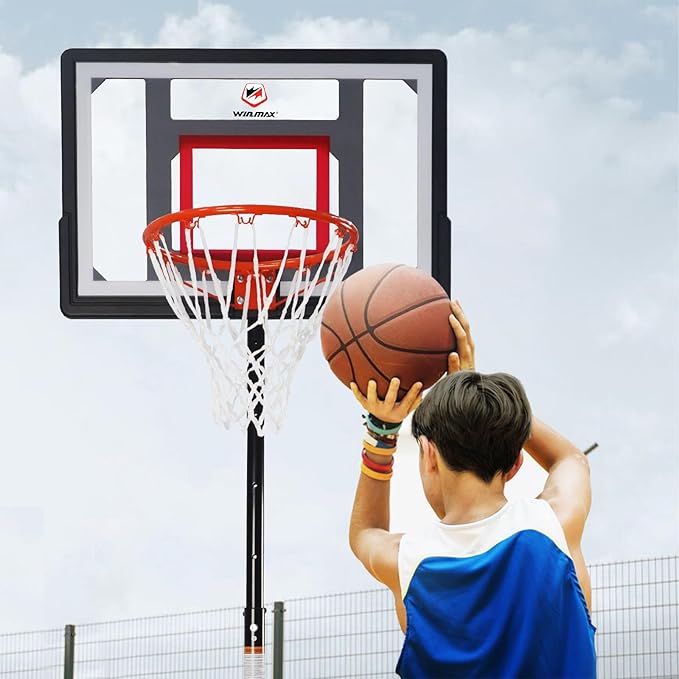 Winmax - Kids 32-inch Portable Adjustable Basketball Hoop