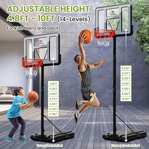 Winmax - Adult 44-inch Classic Adjustable Basketball Hoop